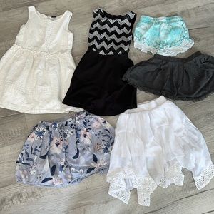 Bundle of 6 pieces little girl bottoms - size 6/7